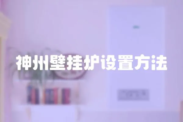 神州壁掛爐設置方法