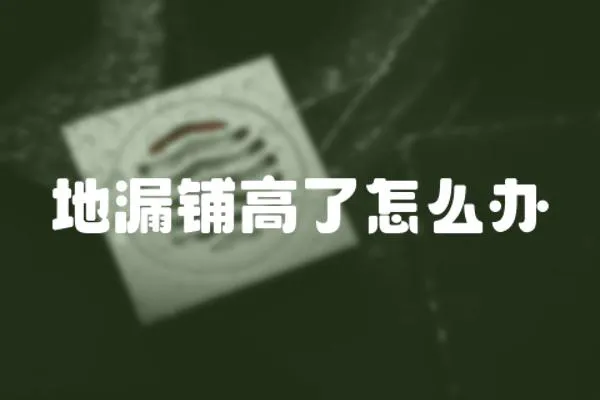 地漏鋪高了怎么辦