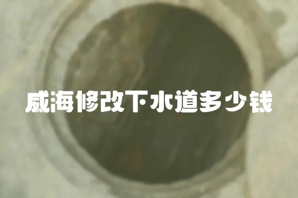 威海修改下水道多少錢