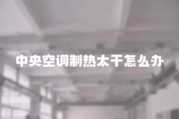 中央空調(diào)制熱太干怎么辦