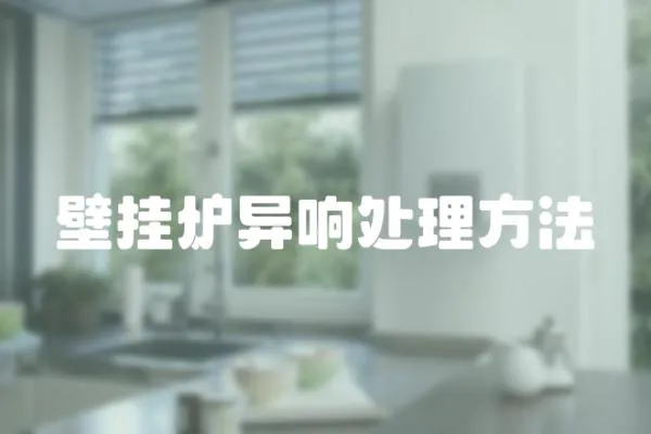 壁掛爐異響處理方法