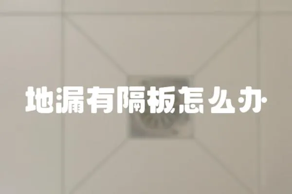地漏有隔板怎么辦