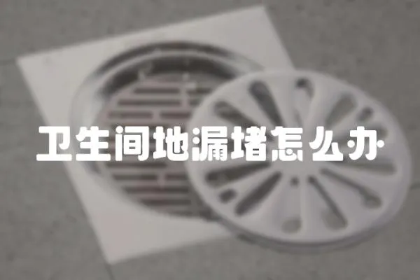 衛生間地漏堵怎么辦