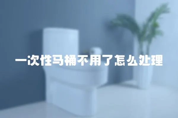 一次性馬桶不用了怎么處理