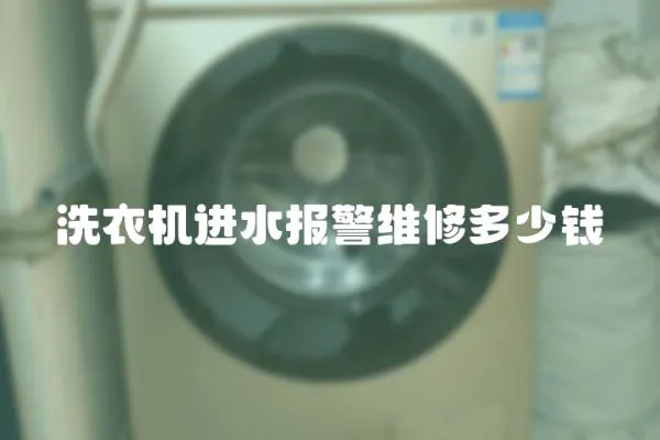 洗衣機進水報警維修多少錢