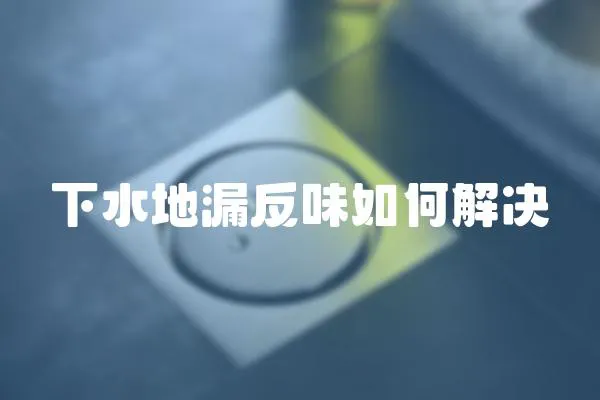 下水地漏反味如何解決