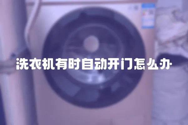 洗衣機有時自動開門怎么辦