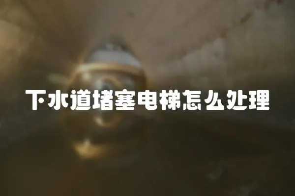 下水道堵塞電梯怎么處理