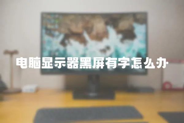 電腦顯示器黑屏有字怎么辦