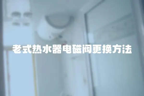 老式熱水器電磁閥更換方法