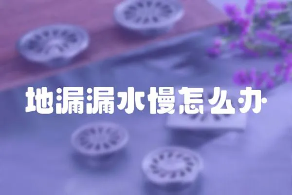 地漏漏水慢怎么辦