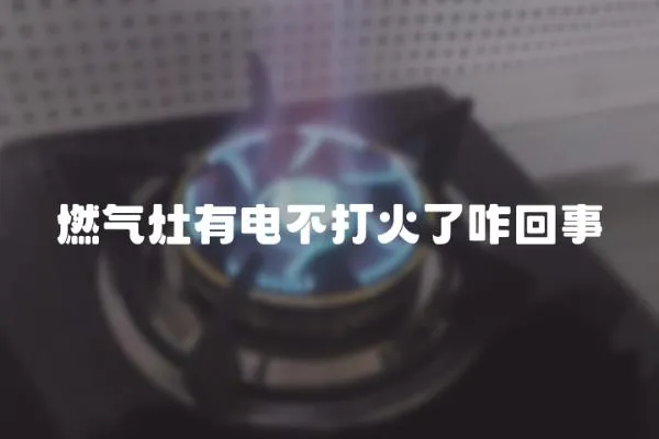 燃氣灶有電不打火了咋回事