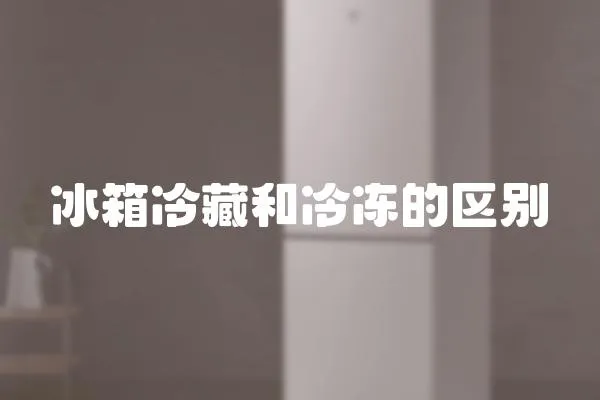 冰箱冷藏和冷凍的區(qū)別