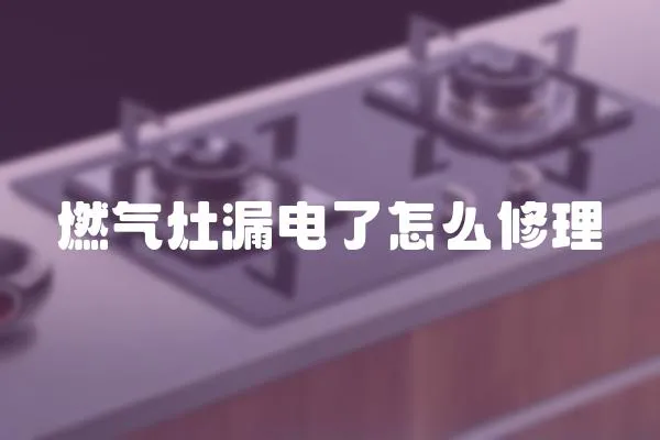 燃氣灶漏電了怎么修理