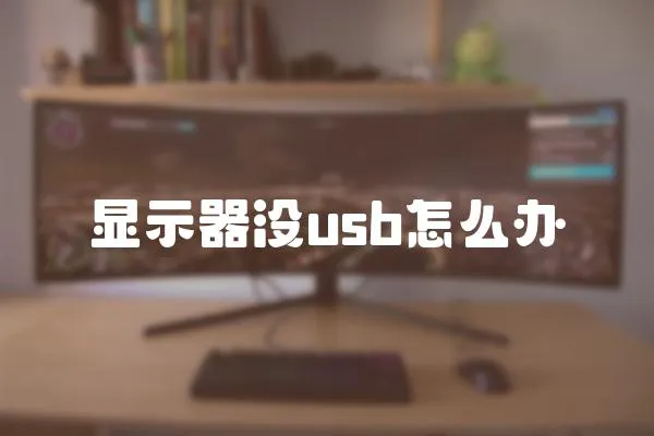 顯示器沒(méi)usb怎么辦
