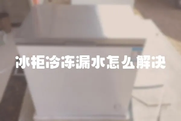 冰柜冷凍漏水怎么解決