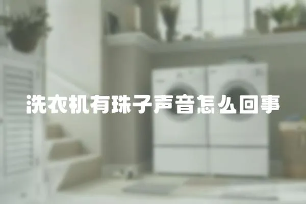 洗衣機有珠子聲音怎么回事