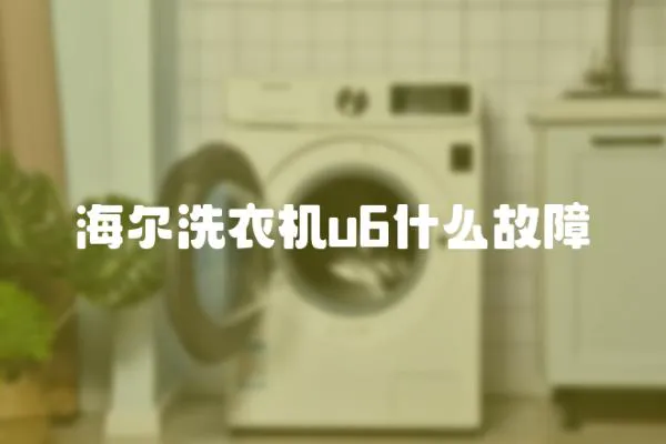 海爾洗衣機(jī)u6什么故障