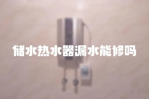 儲水熱水器漏水能修嗎