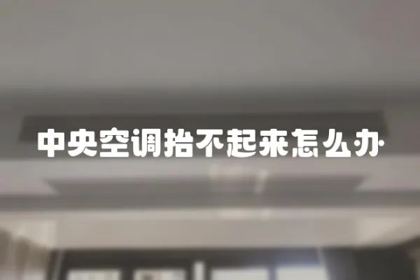 中央空調抬不起來怎么辦