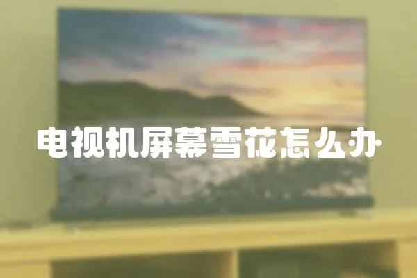 電視機屏幕雪花怎么辦