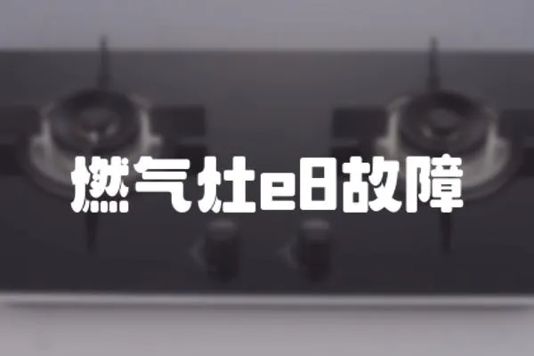燃氣灶e8故障