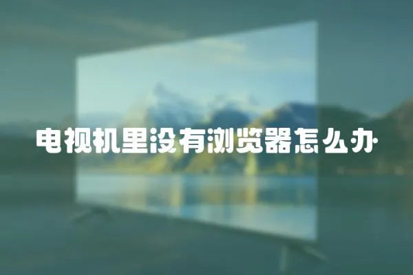 電視機里沒有瀏覽器怎么辦