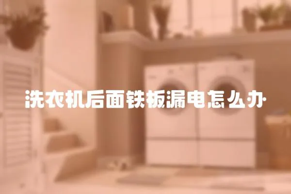 洗衣機后面鐵板漏電怎么辦