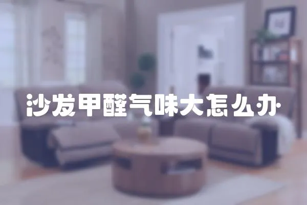 沙發(fā)甲醛氣味大怎么辦