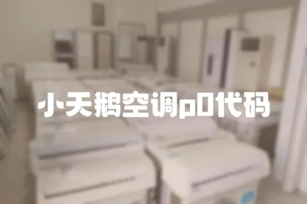 小天鵝空調p0代碼