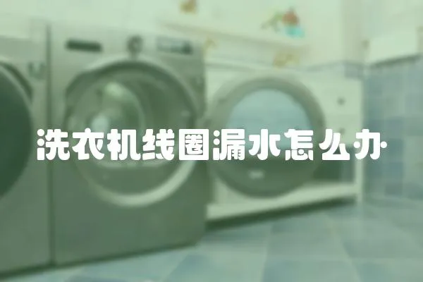 洗衣機(jī)線圈漏水怎么辦