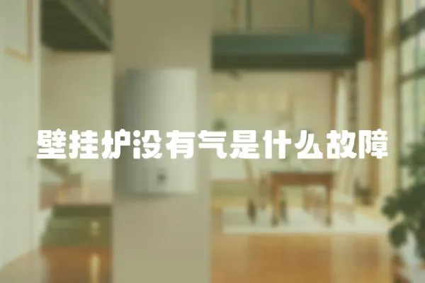 壁掛爐沒有氣是什么故障