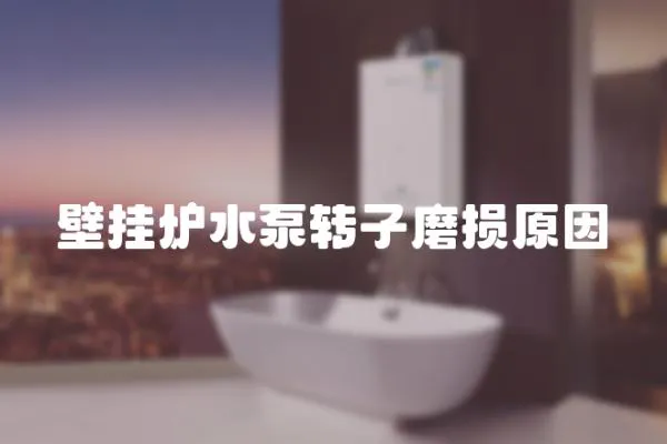 壁掛爐水泵轉子磨損原因