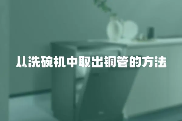 從洗碗機中取出銅管的方法
