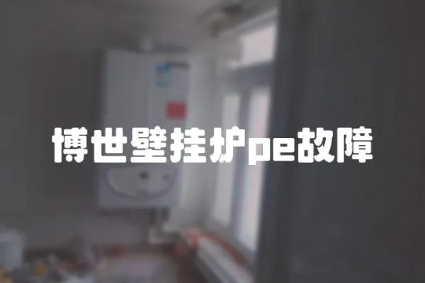 博世壁掛爐pe故障