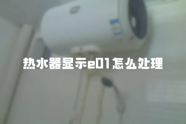 熱水器顯示e01怎么處理