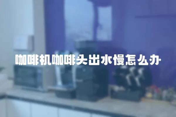 咖啡機咖啡頭出水慢怎么辦