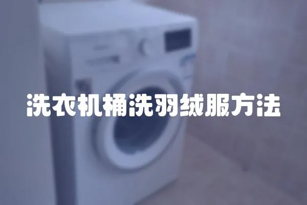 洗衣機(jī)桶洗羽絨服方法