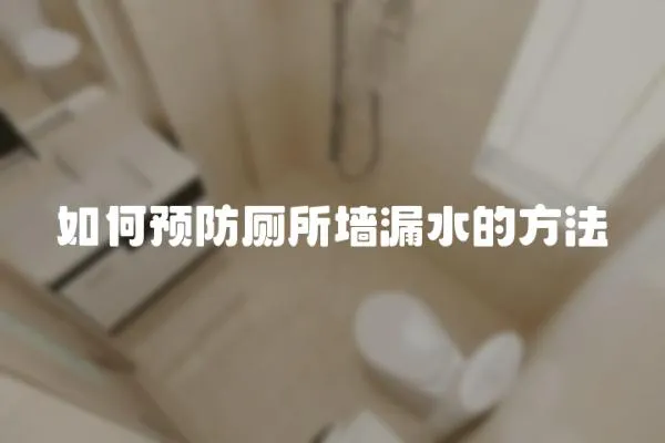如何預防廁所墻漏水的方法