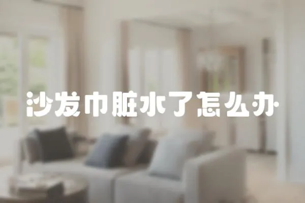 沙發巾臟水了怎么辦