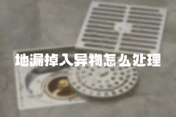 地漏掉入異物怎么處理