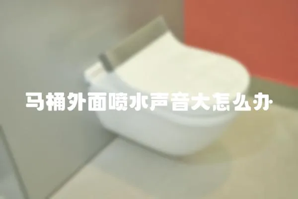 馬桶外面噴水聲音大怎么辦