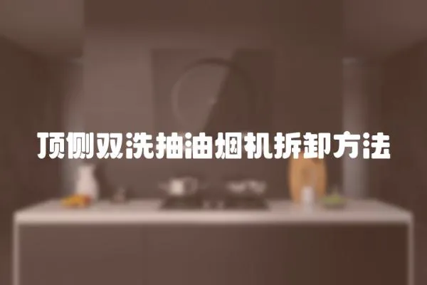 頂側(cè)雙洗抽油煙機(jī)拆卸方法