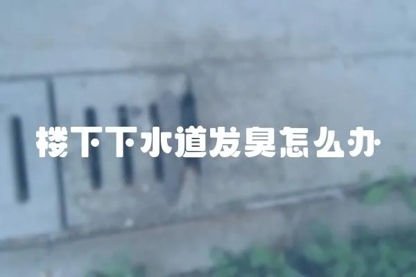 樓下下水道發(fā)臭怎么辦