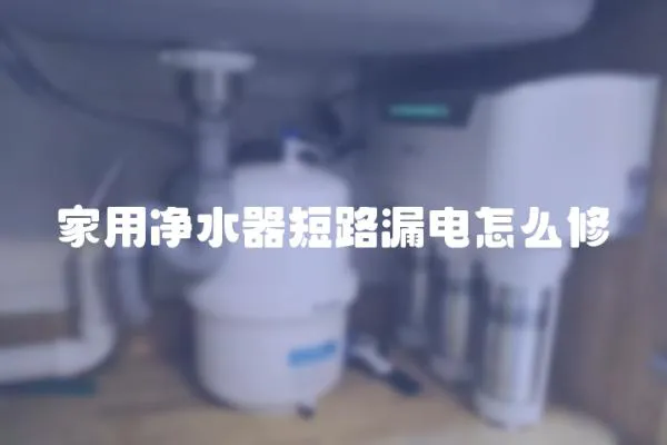 家用凈水器短路漏電怎么修