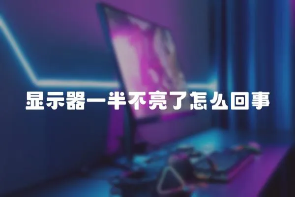 顯示器一半不亮了怎么回事
