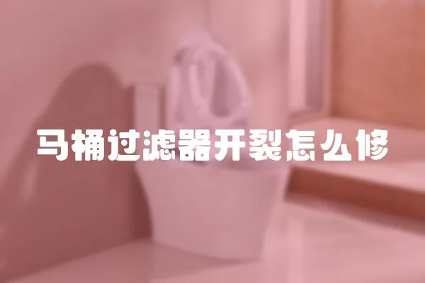 馬桶過濾器開裂怎么修
