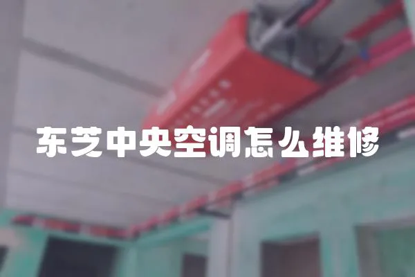 東芝中央空調(diào)怎么維修