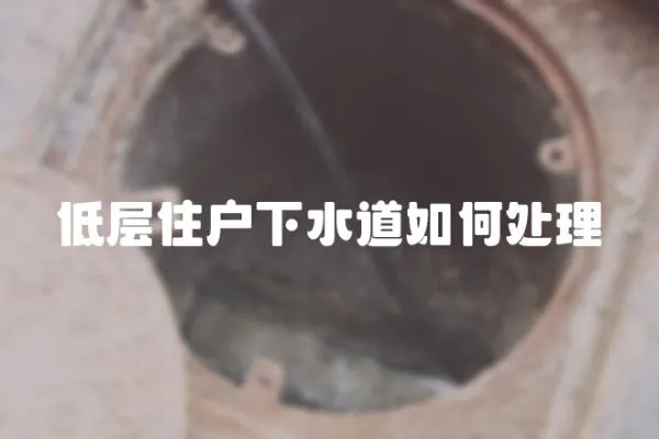 低層住戶下水道如何處理