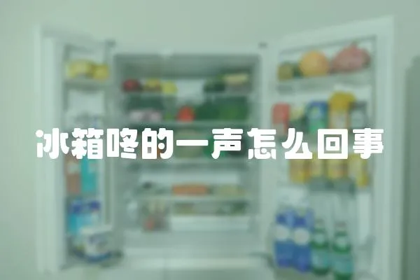 冰箱咚的一聲怎么回事